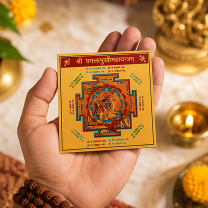 Haldi Mala with Baglamukhi Yantra