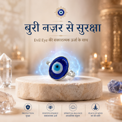 Energized Evil Eye Protection Ring (Adjustable)