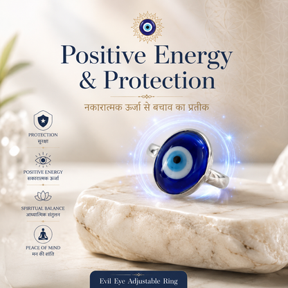 Energized Evil Eye Protection Ring (Adjustable)