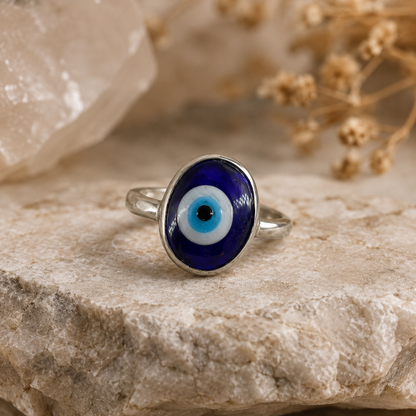Energized Evil Eye Protection Ring (Adjustable)