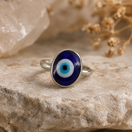 Energized Evil Eye Protection Ring (Adjustable)