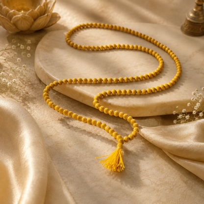 Haldi Mala with Baglamukhi Yantra
