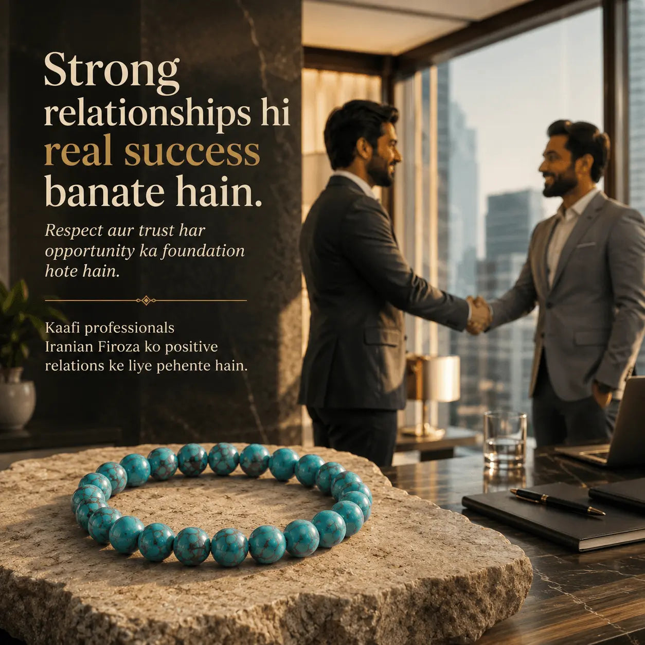 Iranian Firoza (Turquoise) Bracelet | Lab Certified