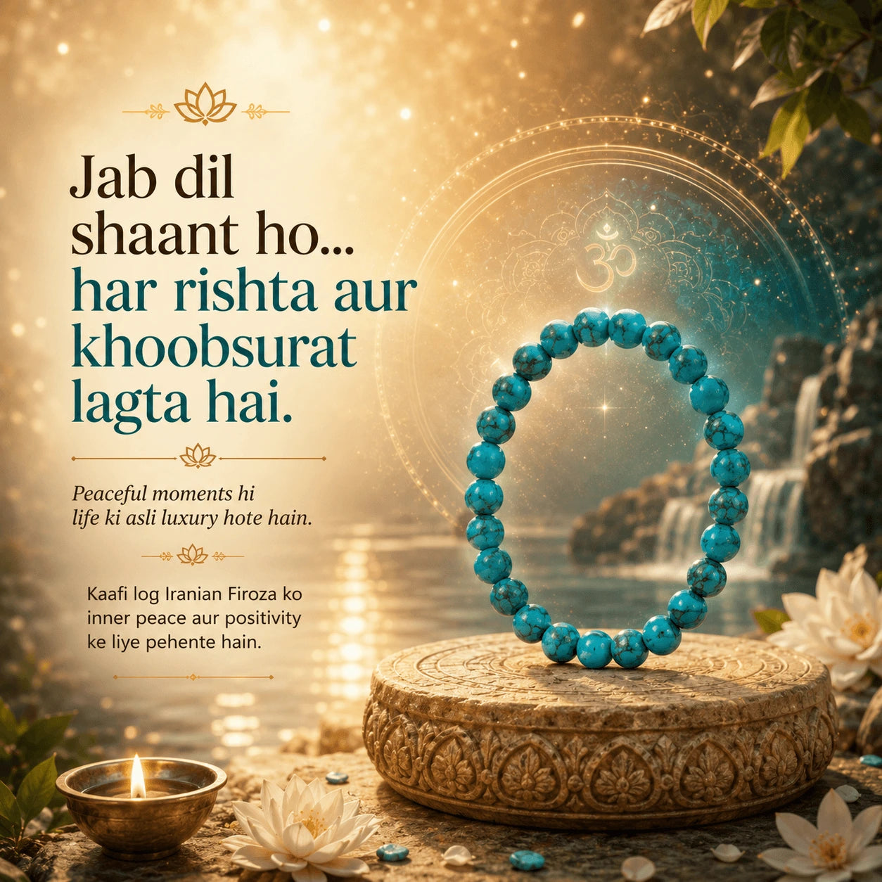 Iranian Firoza (Turquoise) Bracelet | Lab Certified