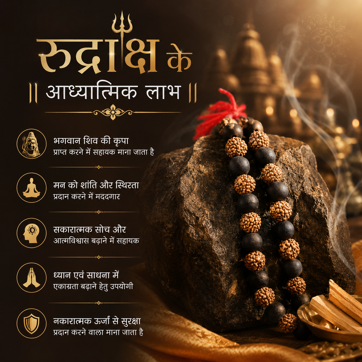 Rudraksh Karungali Mala (Certified)  |  108 Beads  |  Siddh & Energized