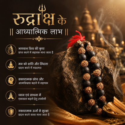 Rudraksh Karungali Mala (Certified)  |  108 Beads  |  Siddh & Energized