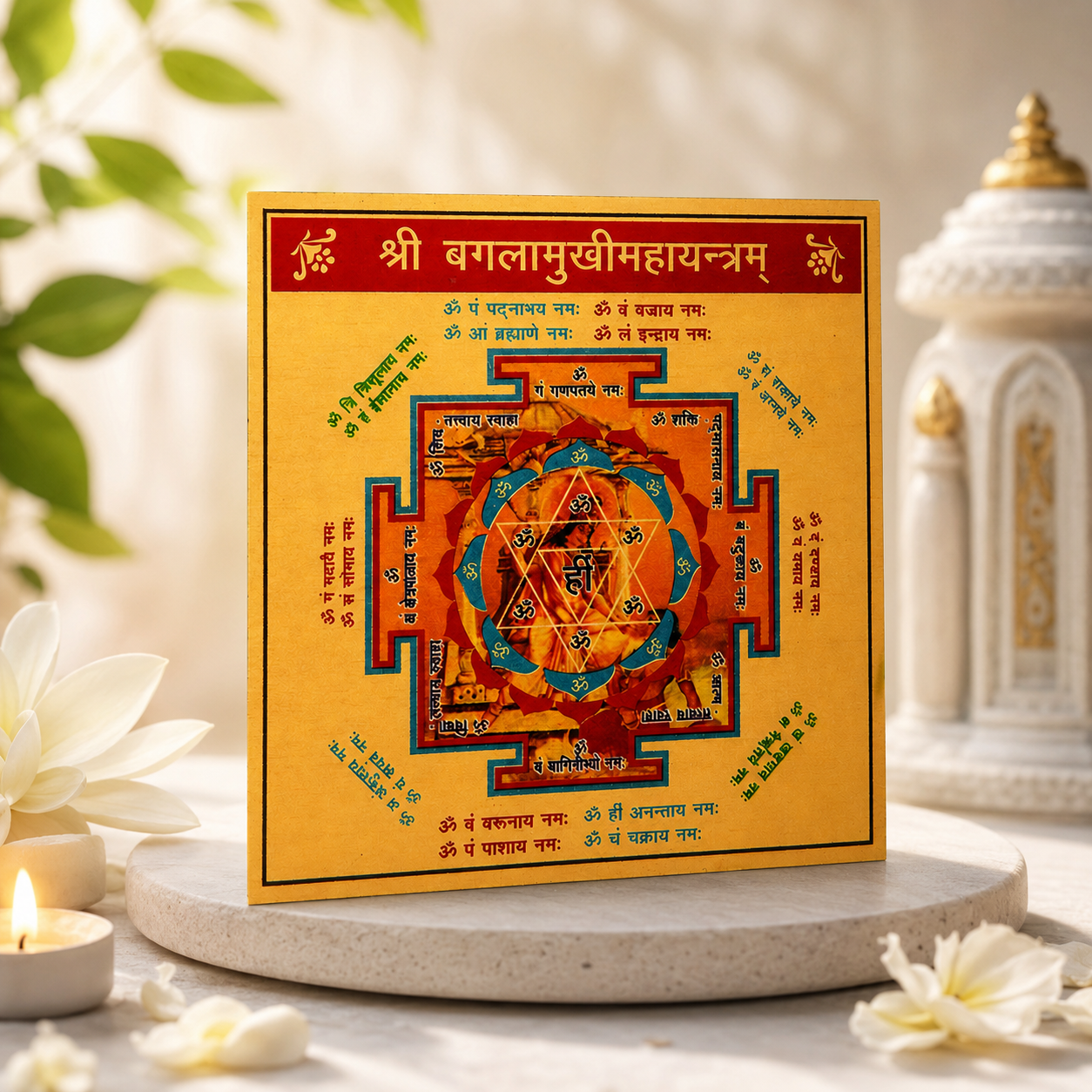 Haldi Mala with Baglamukhi Yantra