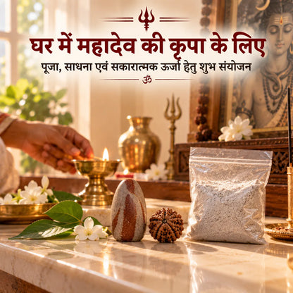Siddh Rudra Yagya Set | Shivling+Vibhuti+Rudraksh