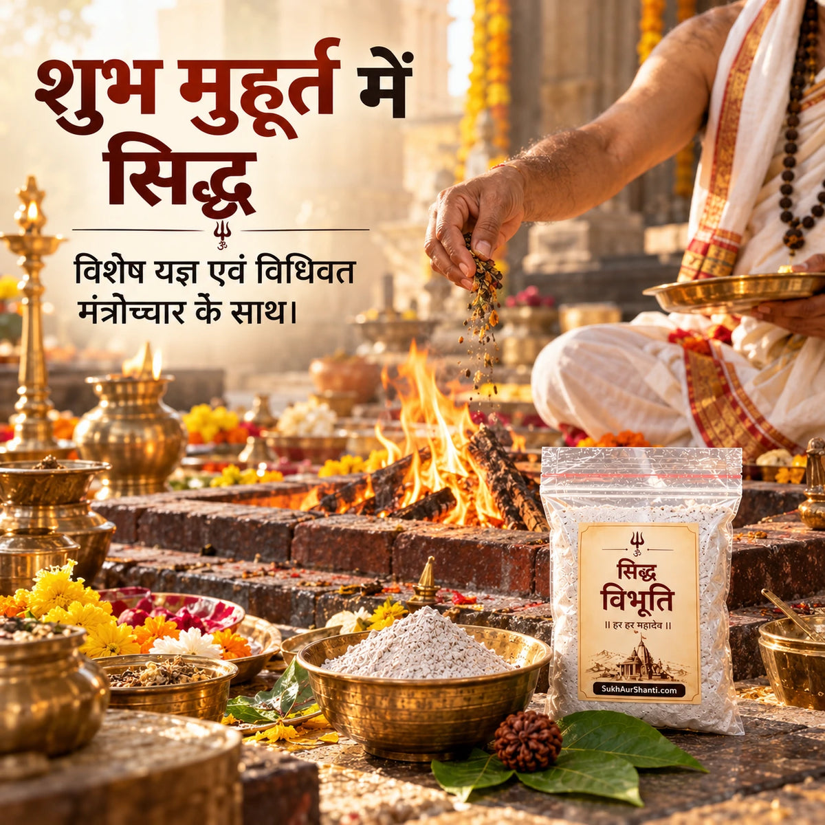 Siddh Trayambakeshwar Vibhuti (for Rahu-Ketu and Shani Dosh Shanti)